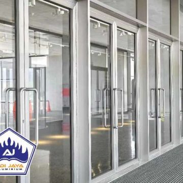 Tukang aluminium finished good fasad ruko premium